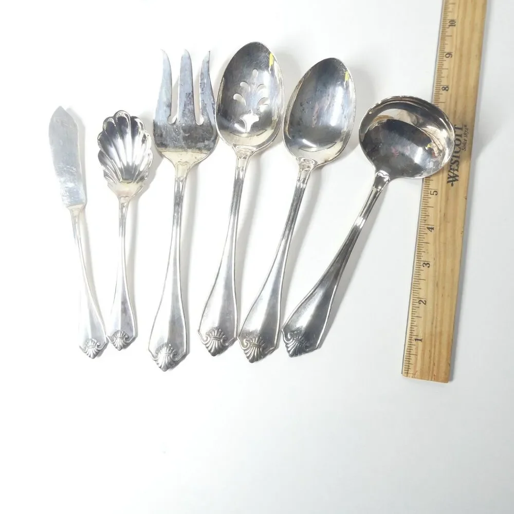 Oneida King James Flatware Set Silverplate 66pc Service for 12 Vintage